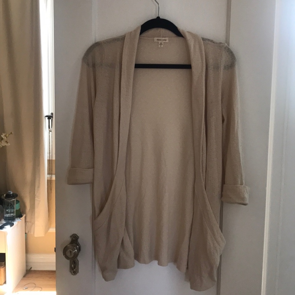 Beige Silence + Noise cardigan sweater